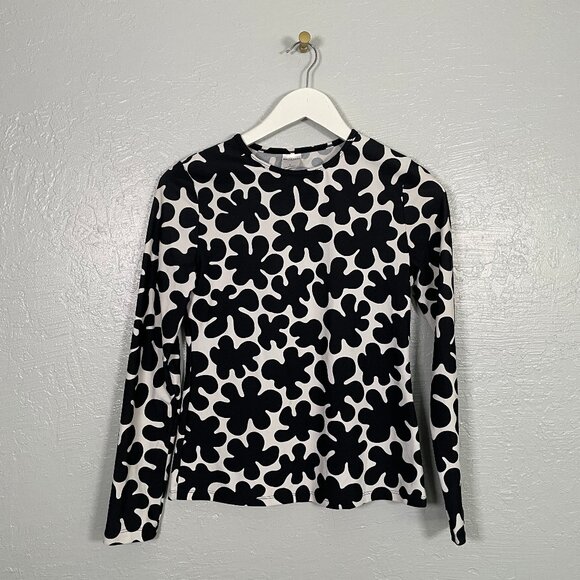 Marimekko Other - Marimekko for Target Girls S Black White Floral Rash Guard Swim Long Sleeve